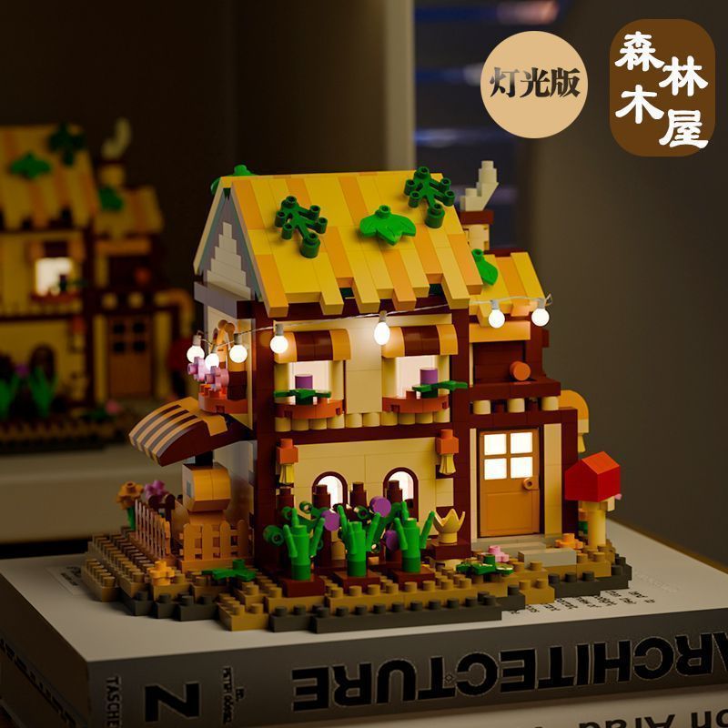 Kids Education Login - NEU Waldhütten-Miniatur-Bausteine DIY Montage-Set Retro Blockhaus