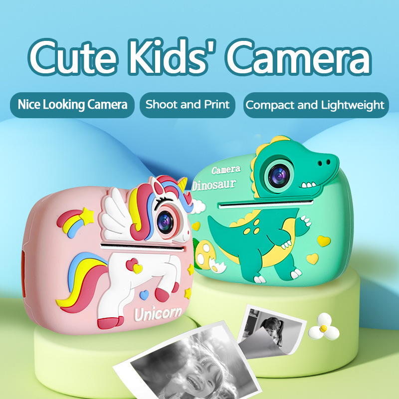 Education Kids Definition - D1 Sofortdruck-Digitalkamera Hochauflösender Thermodruck Videorekorder Einhorn-Dinosaurier