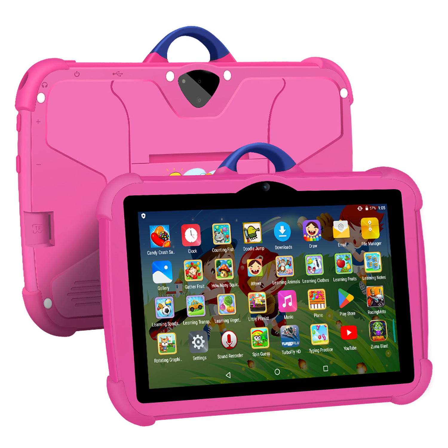 Kids Educational Games Learn English - Neue Cartoon-Muster Kinder Tablet 7 Zoll