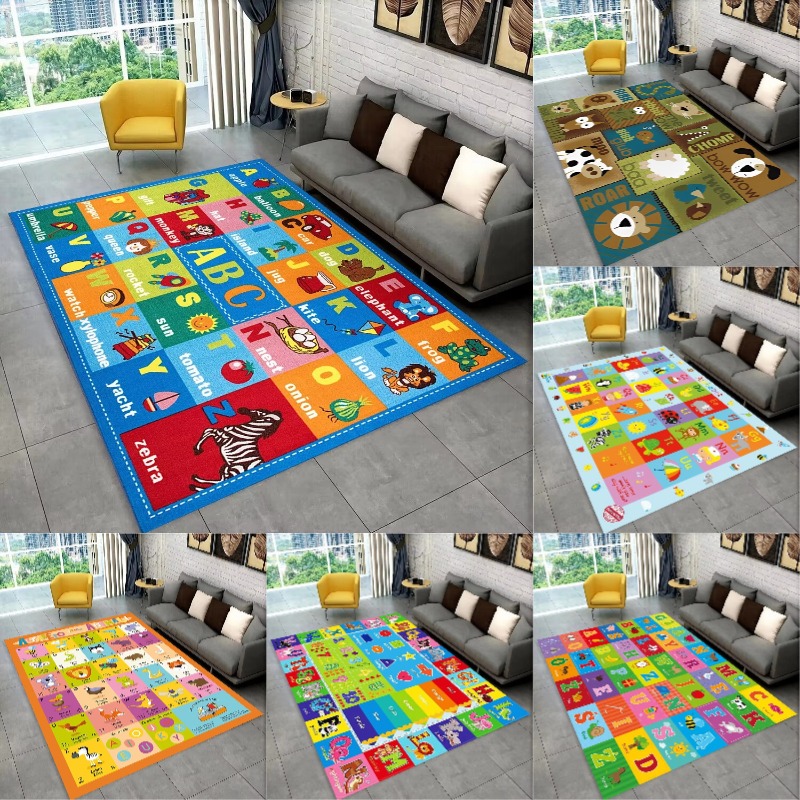 Abc Kids Early Education - ABC Cartoon Alphabet Kinder-Krabbelteppich, Spielteppich für