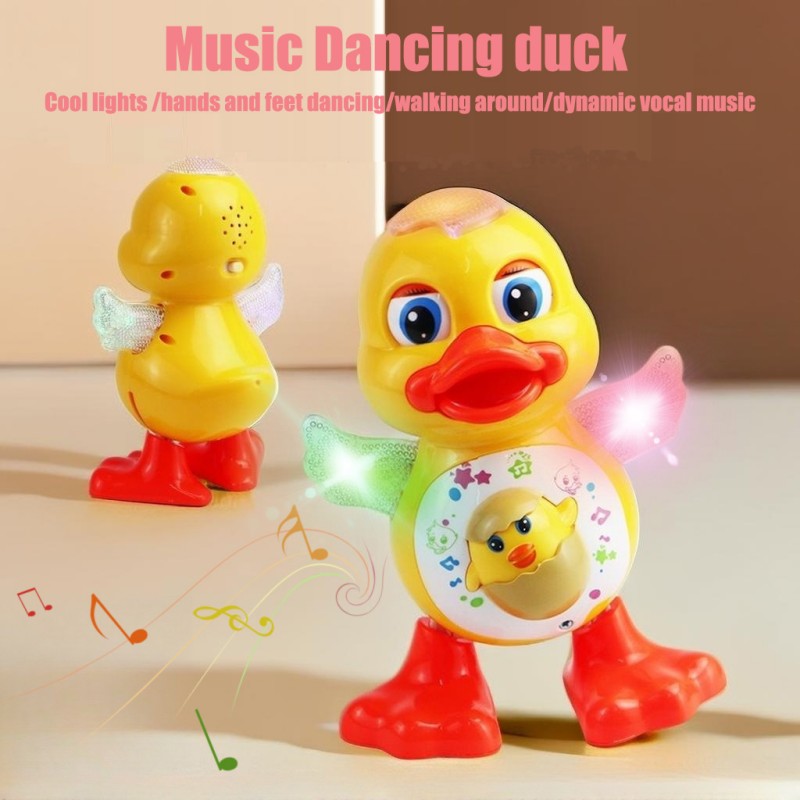 Kids Education Music - Elektrisches tanzendes Enten-Spielzeug, interaktives Musik-Tier mit