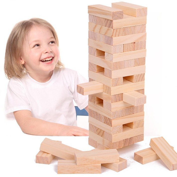 Kids Education Login - Natürliche Holz-Bausteine für Kindergarten Frühpädagogik Puzzle-Spielzeug,