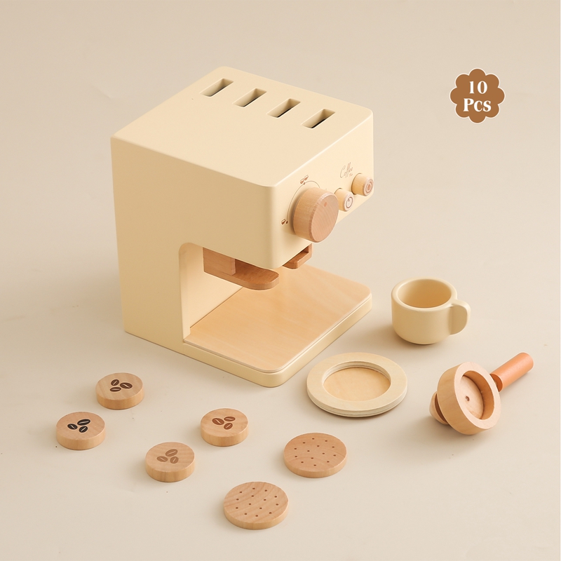 Kids Education Music - Baby Holz Kaffee maschine Spielzeug Set
