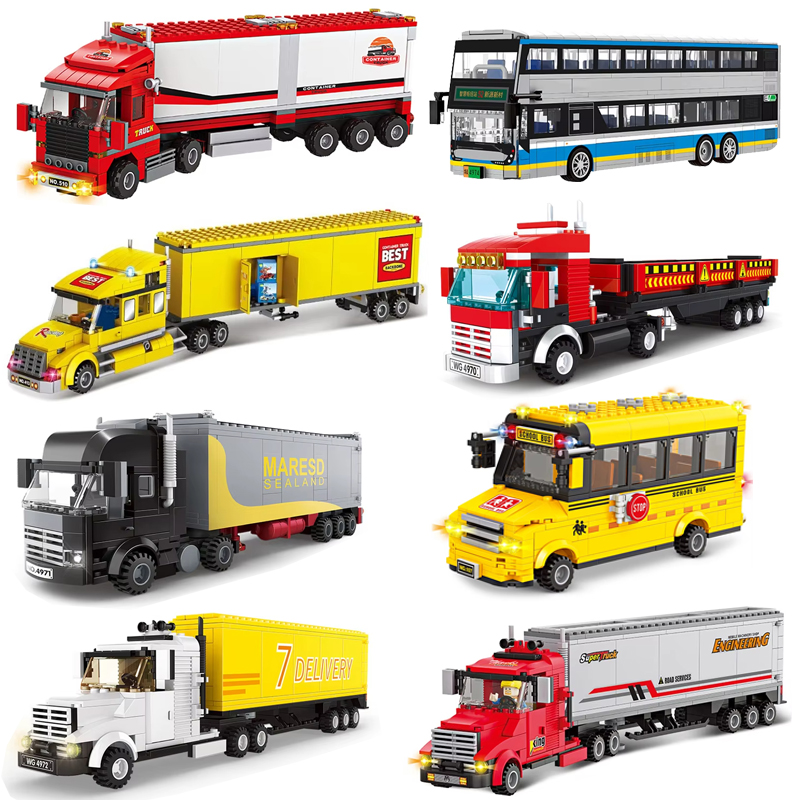 Kids Education Sites - Neuer Moderner Stadt-Großlastwagen Sattelschlepper Schwerlastfahrzeug Auto-Modell