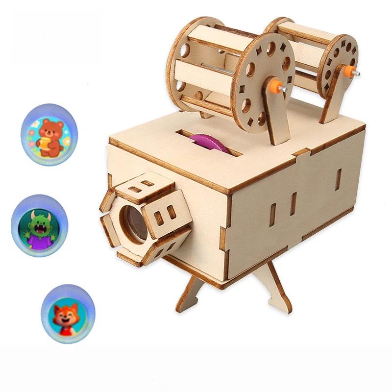 1 Set Holzfilmprojektor DIY Wi – Kids Education Film Bewertung und Preis