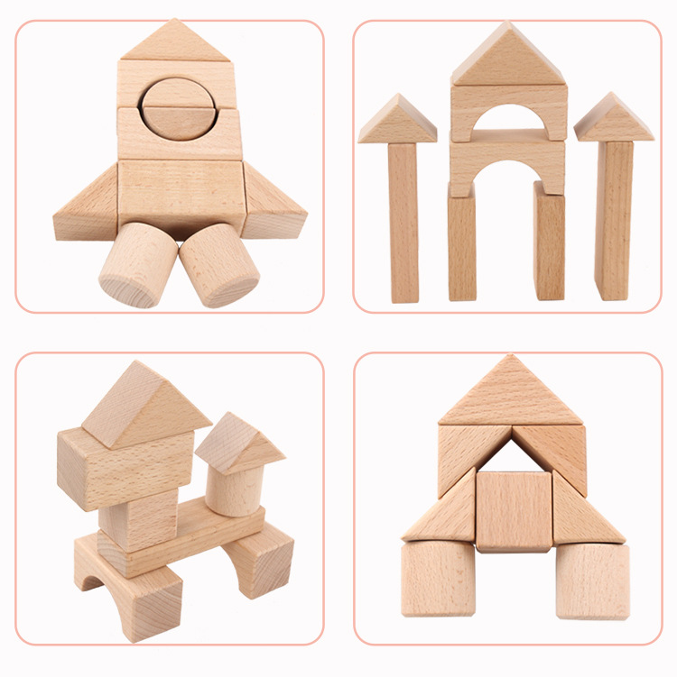 22 stücke Bausteine Buche Holz – Kids Education Login Bewertung und Preis