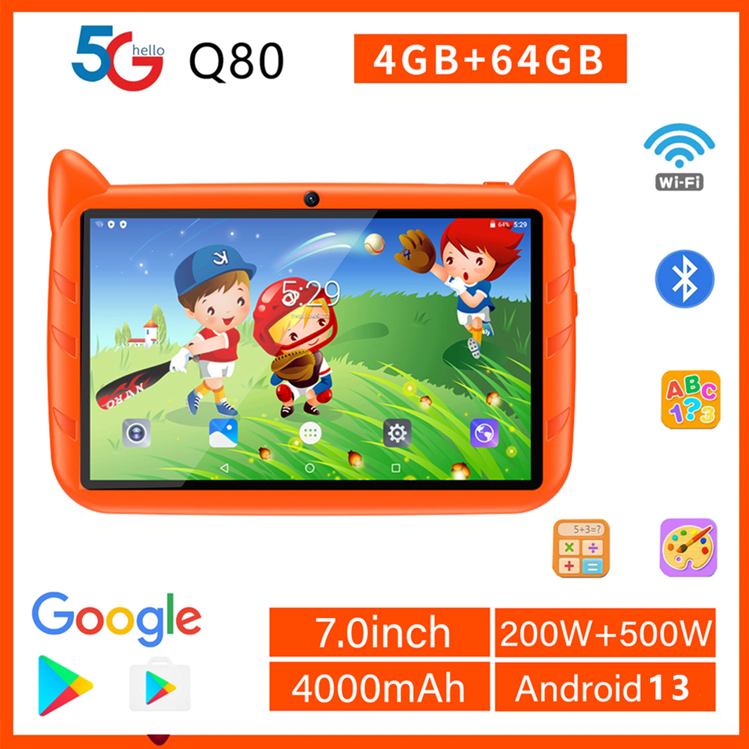 Neues 5G WiFi-Kinder-Tablet, 7 – Kids Educational Games Learn English Bewertung und Preis