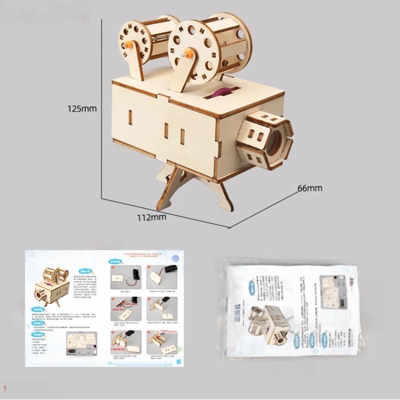 1 Set Holz-DIY-Filmprojektor S – Kids Education Film Bewertung und Preis