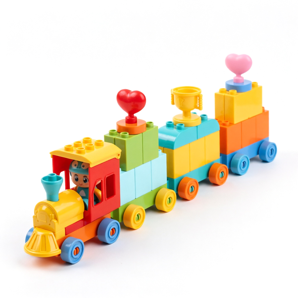 Große Partikel-Bausteine Zug A – Abc Kids Early Education Bewertung und Preis