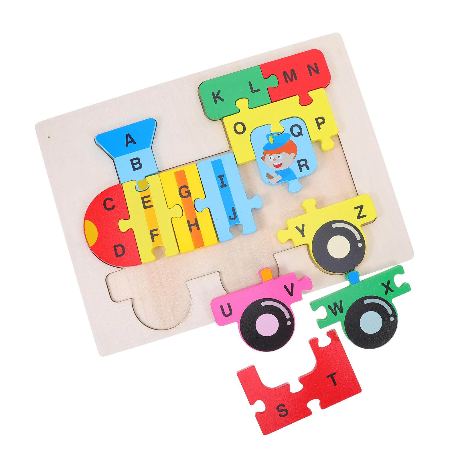 1 Set Holz-ABC-Zugpuzzle Alpha – Abc Kids Early Education Bewertung und Preis